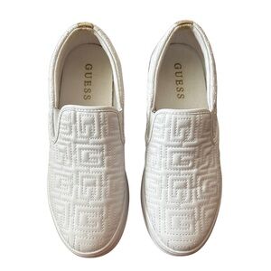 GUESS Realize Quilted White Slip-On Shoes